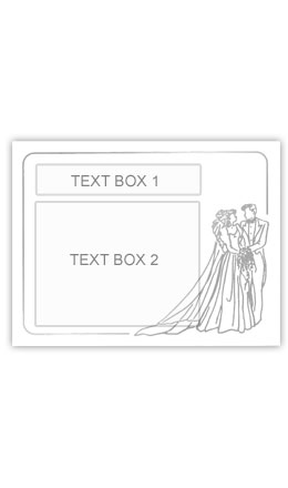 Silver Bride and Groom Personalized Wedding Wine Label